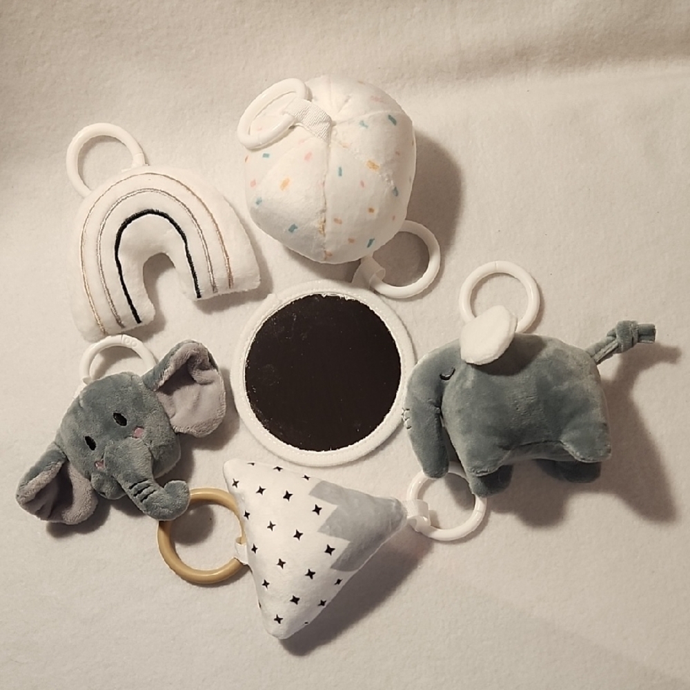 Plush Elephant and Rainbow Learning Toy Set